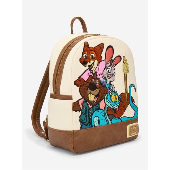 Loungefly Disney Zootopia 2 Chenille Group Portrait Mini Backpack main image 4